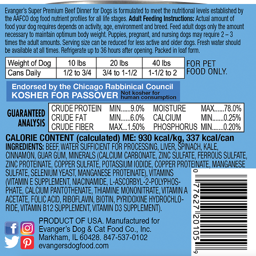 Evanger Super premium Beef Dinner