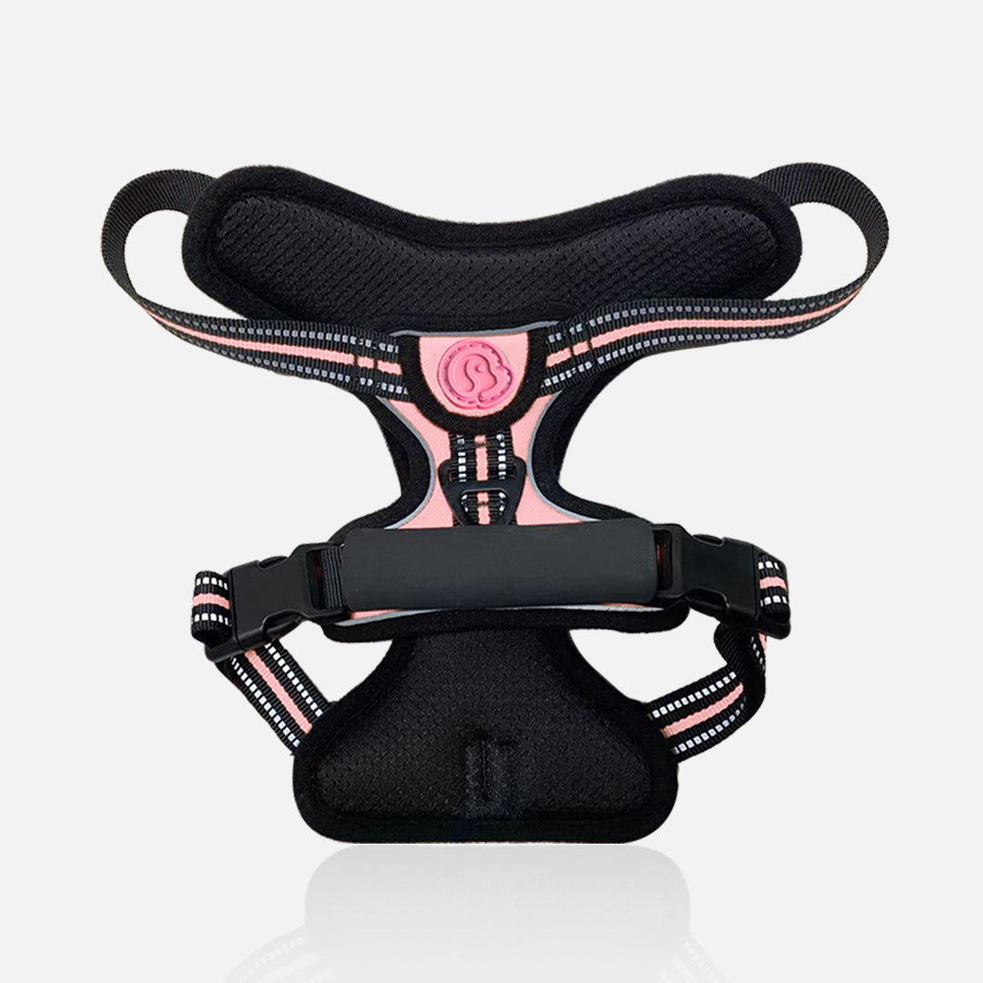 Pechera para perro rosa con negro