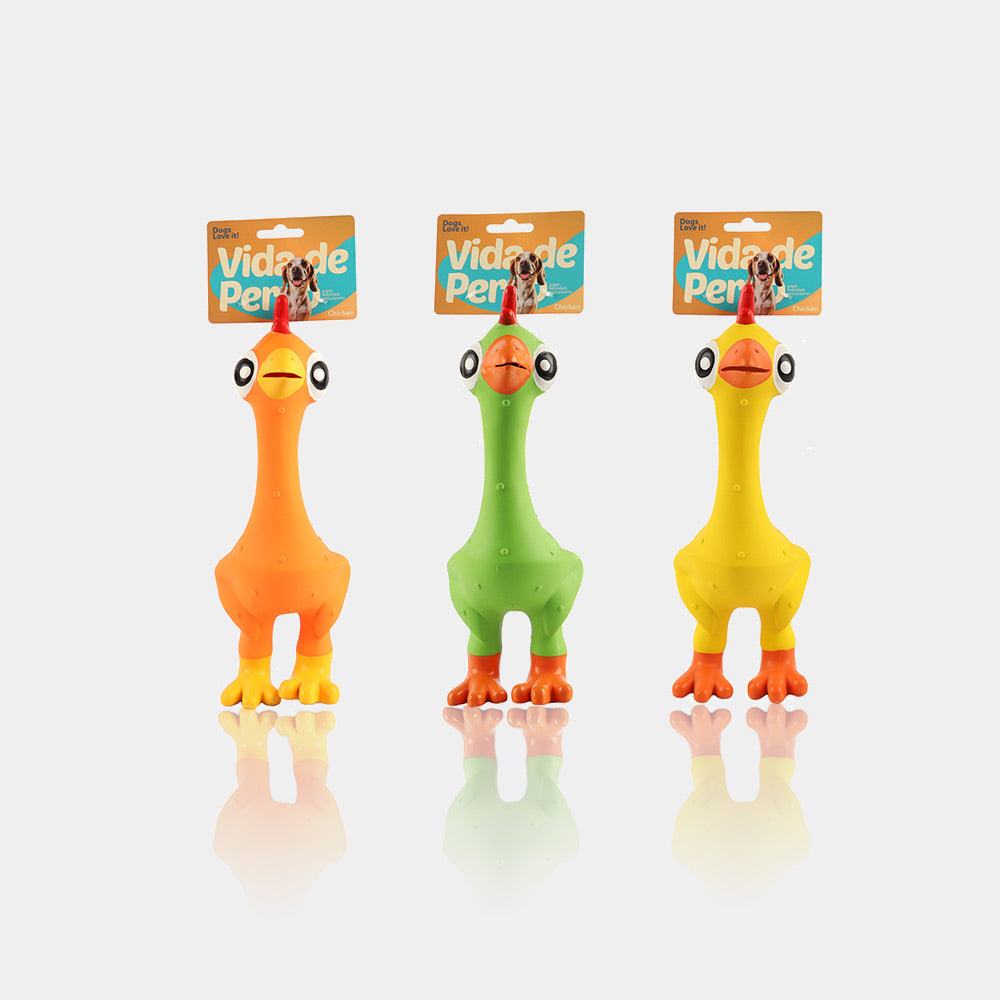 Juguete De Látex Para Perros-pollo, Pieza nica, Con Chirriador Normal