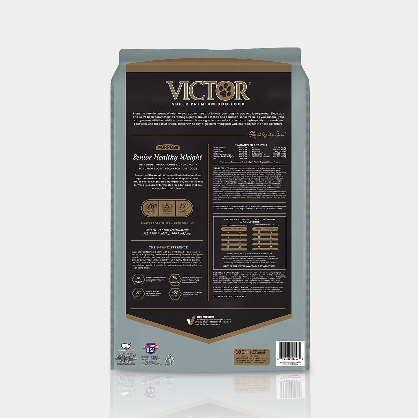 Victor Senior Healthy Weight Alimento Para Perro
