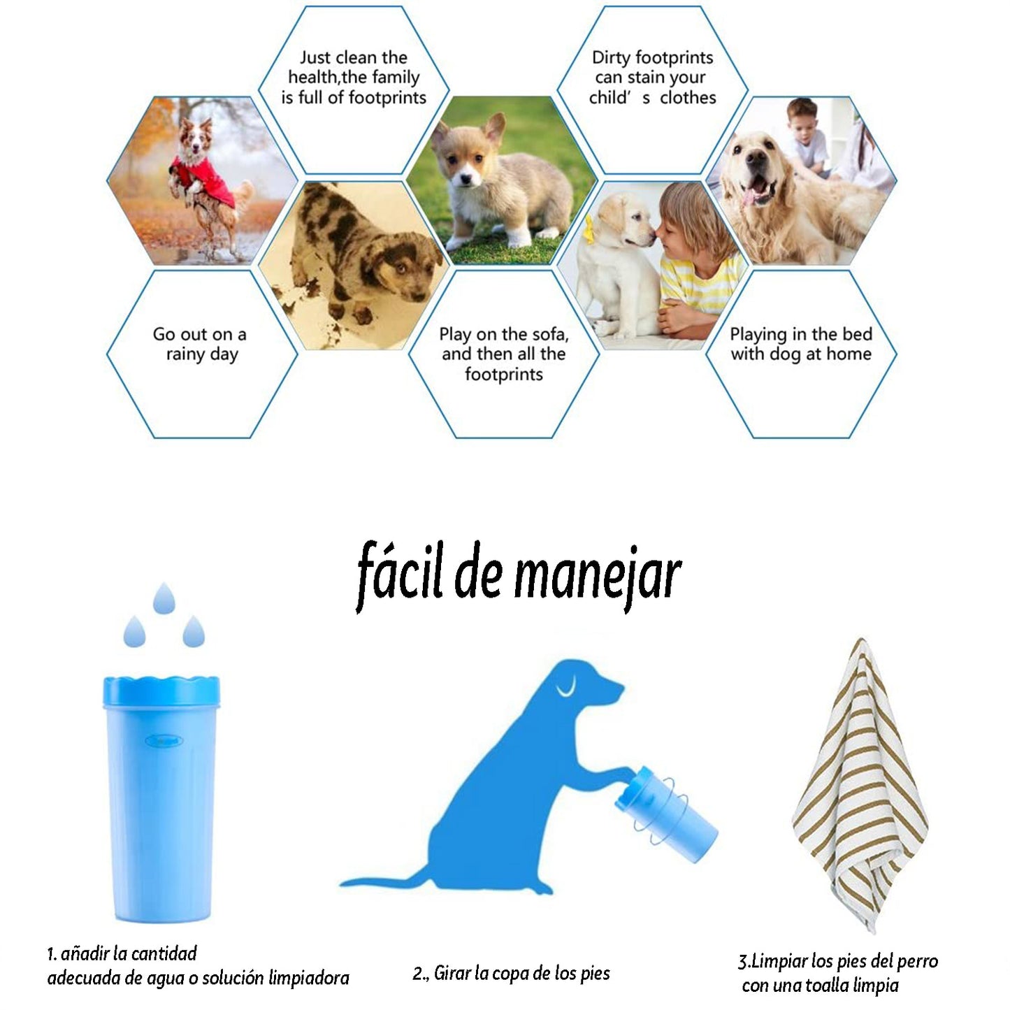 Taza Para Limpiar Pata De Perros