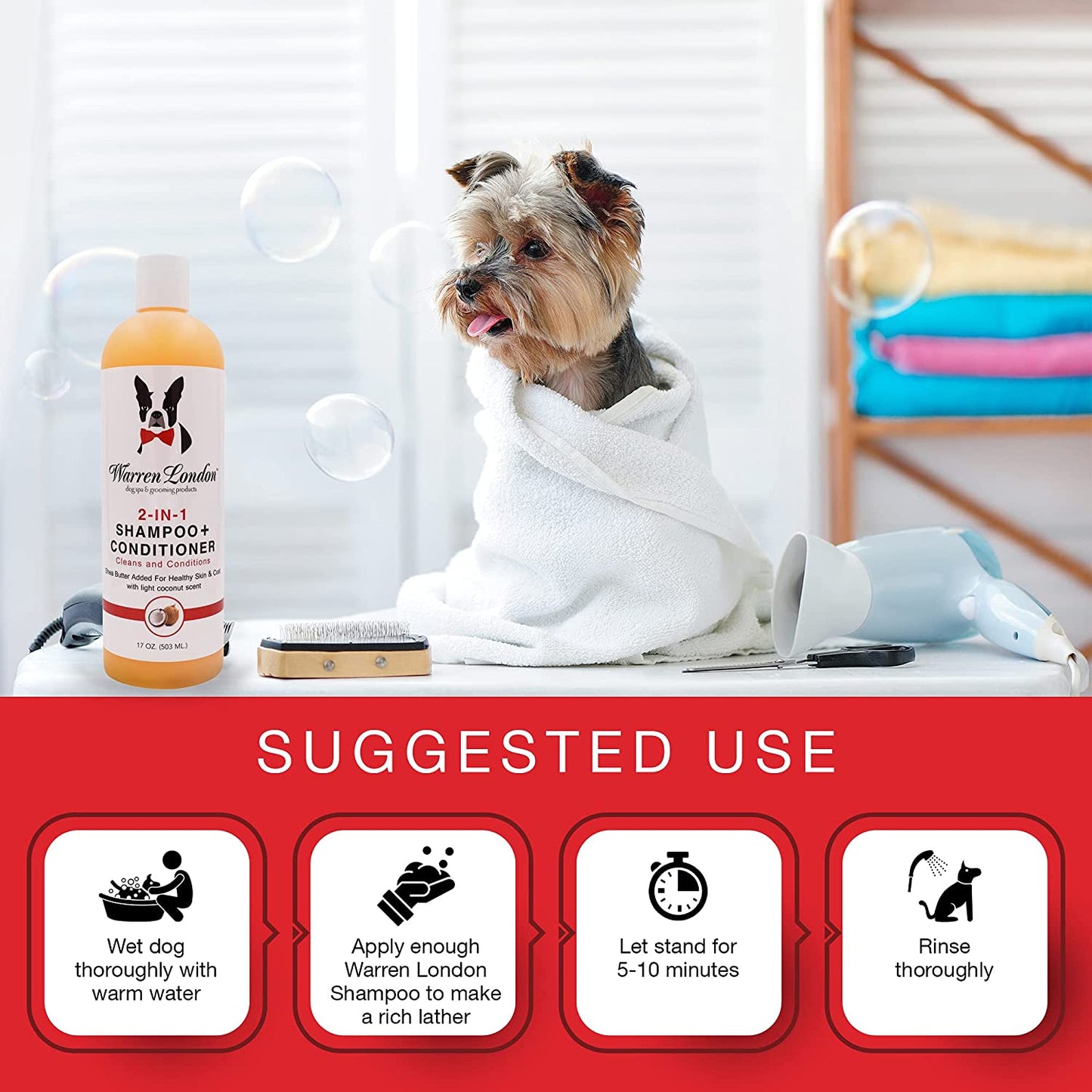 Warren London Shampoo Y Acondicionador 2 en 1 Para Perro