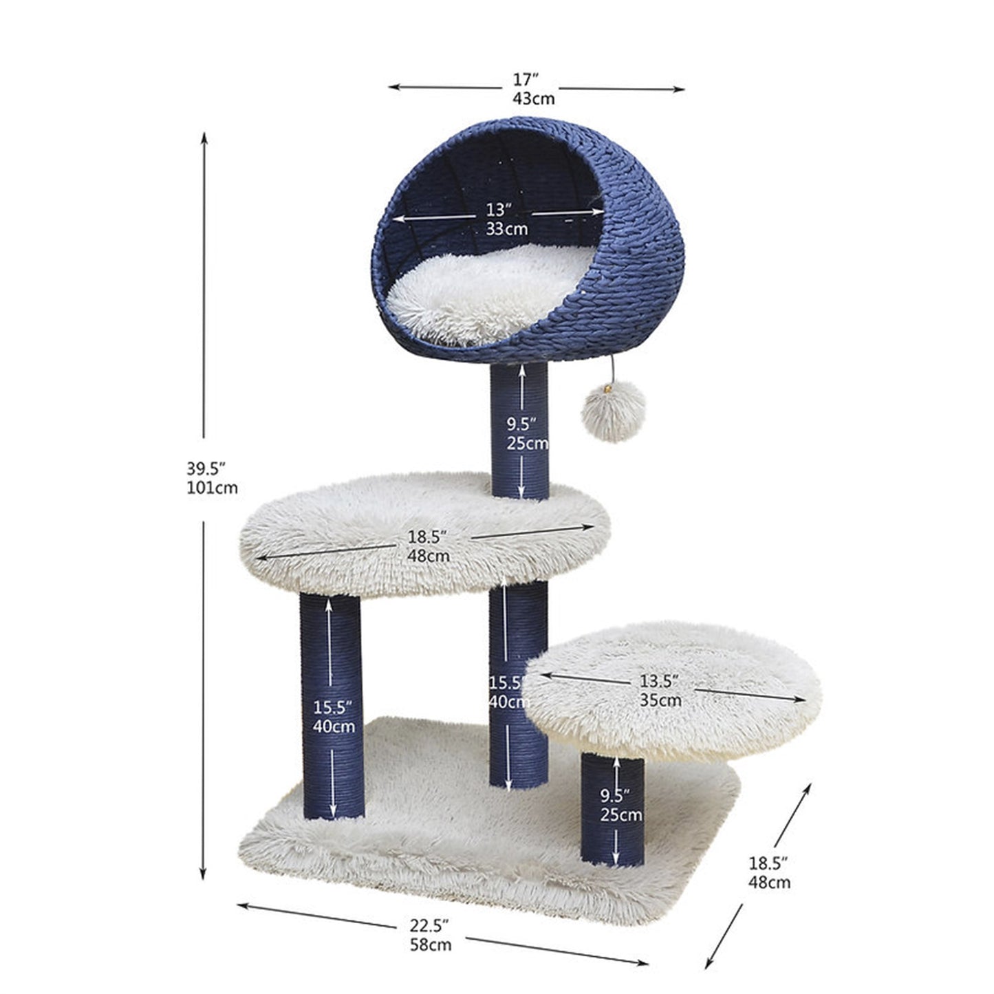 PetPals Árbol de Gato De 4 Niveles Estilo Galaxy