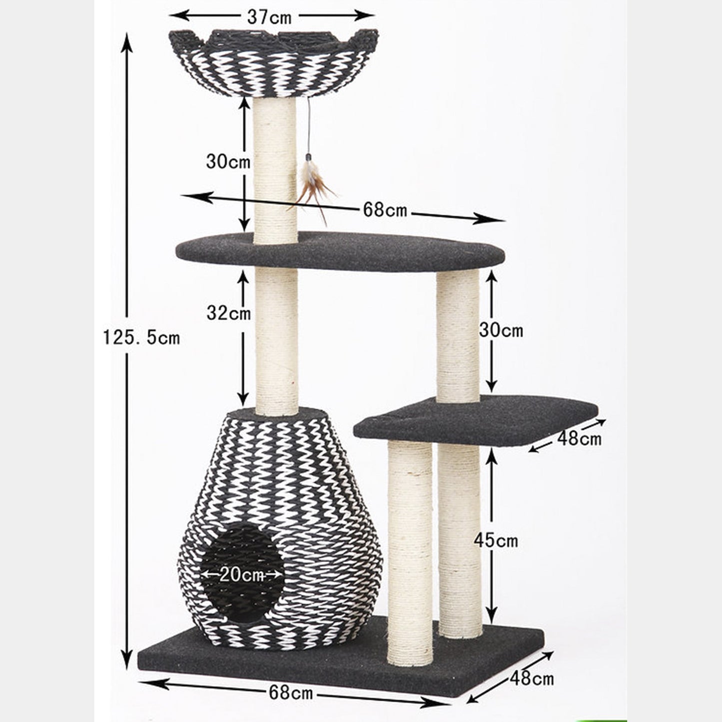 PetPals Árbol De Gato De 4 Niveles Estilo Ace