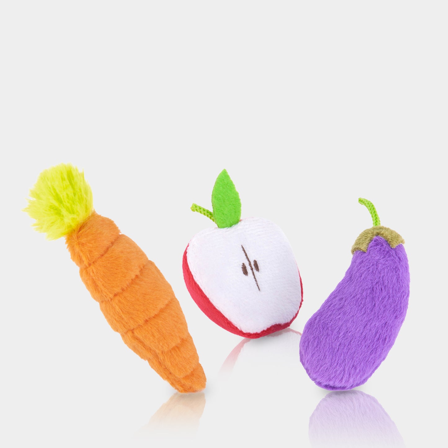 Pet Play Juguete De Manzana, Berenjena y Zanahoria Para Gatos