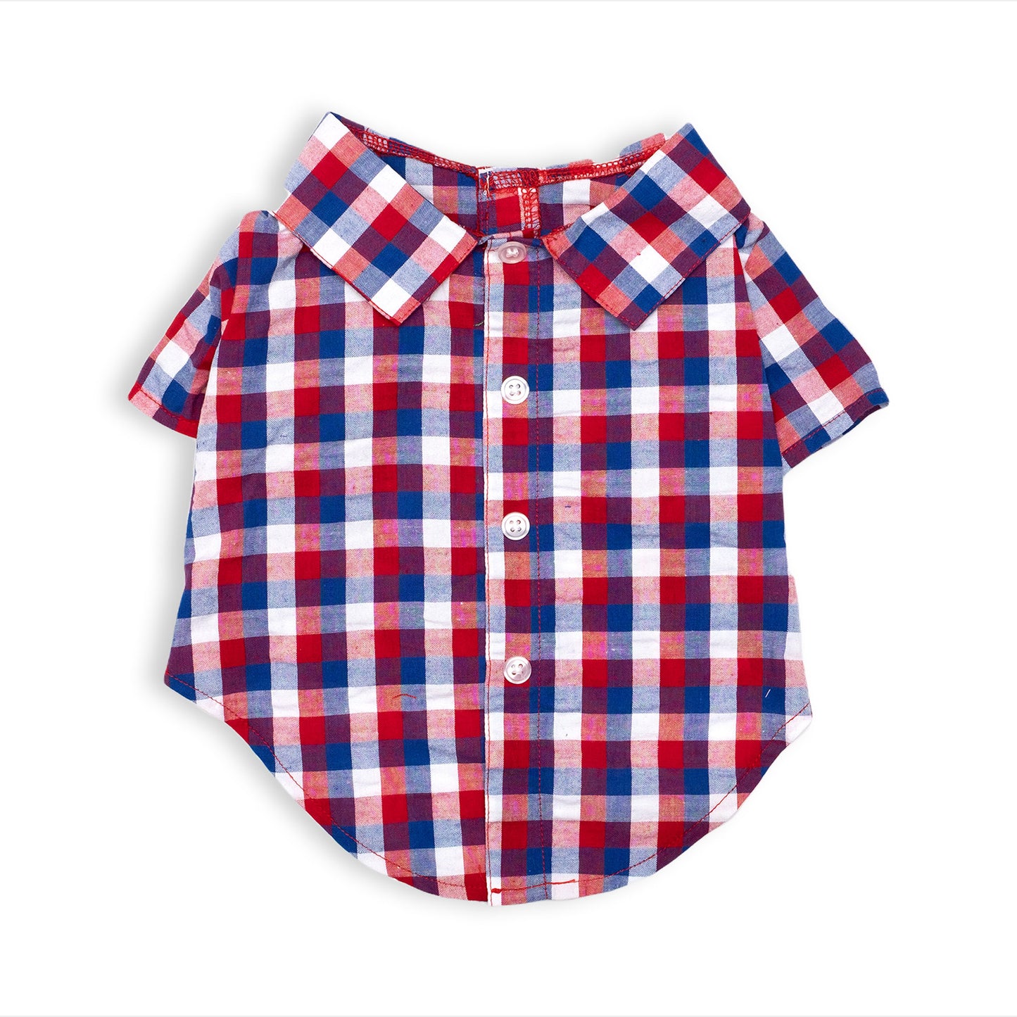 The Worthy Dog Camisa A Cuadros Azul Roja Y Blanca Para Perros