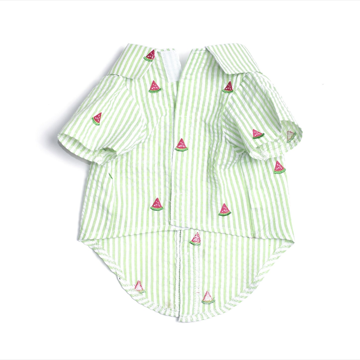 The Worthy Dog Camisa A Rayas Verde Sandia Para Perros