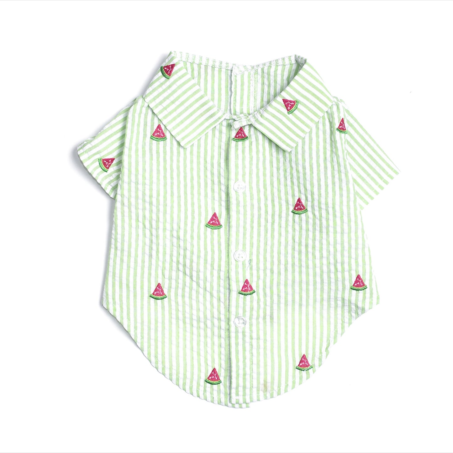 The Worthy Dog Camisa A Rayas Verde Sandia Para Perros