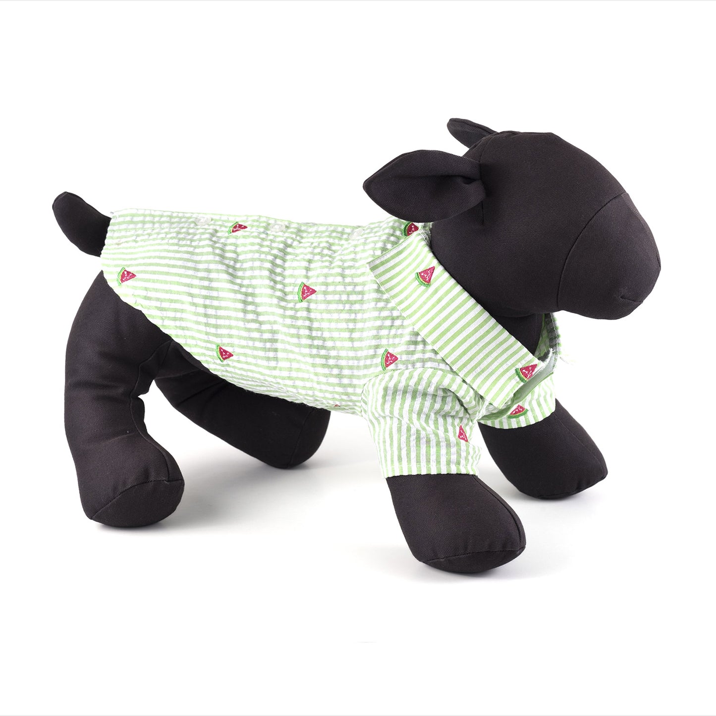 The Worthy Dog Camisa A Rayas Verde Sandia Para Perros