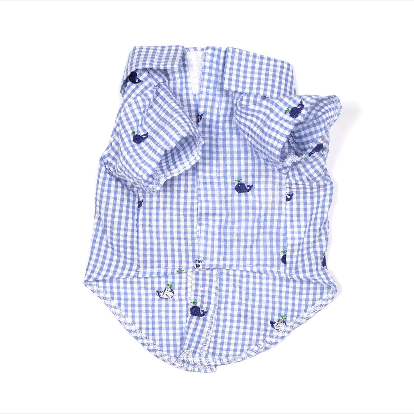 The Worthy Dog Camisa De Cuadros Con Ballenas Para Perros