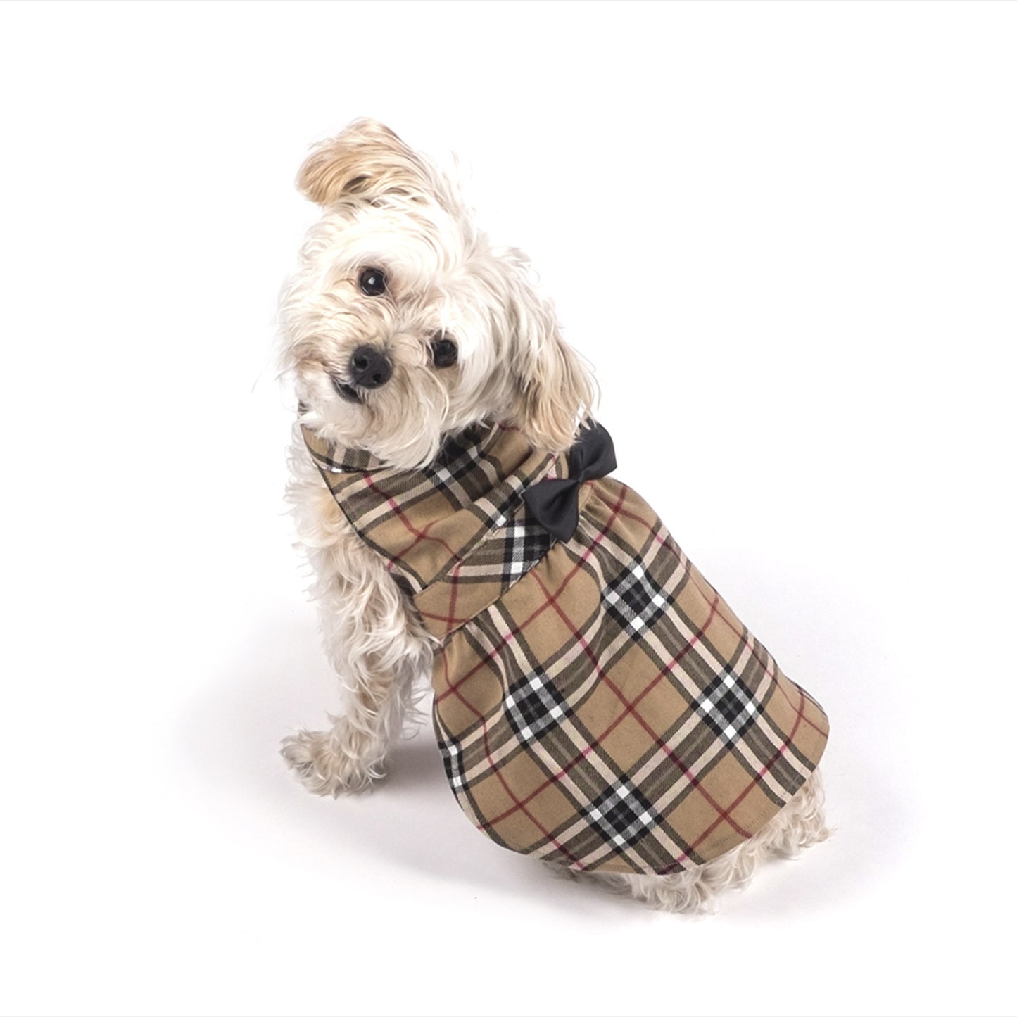 The Worthy Dog Vestido A Cuadros Tonos Marrones Para Perros
