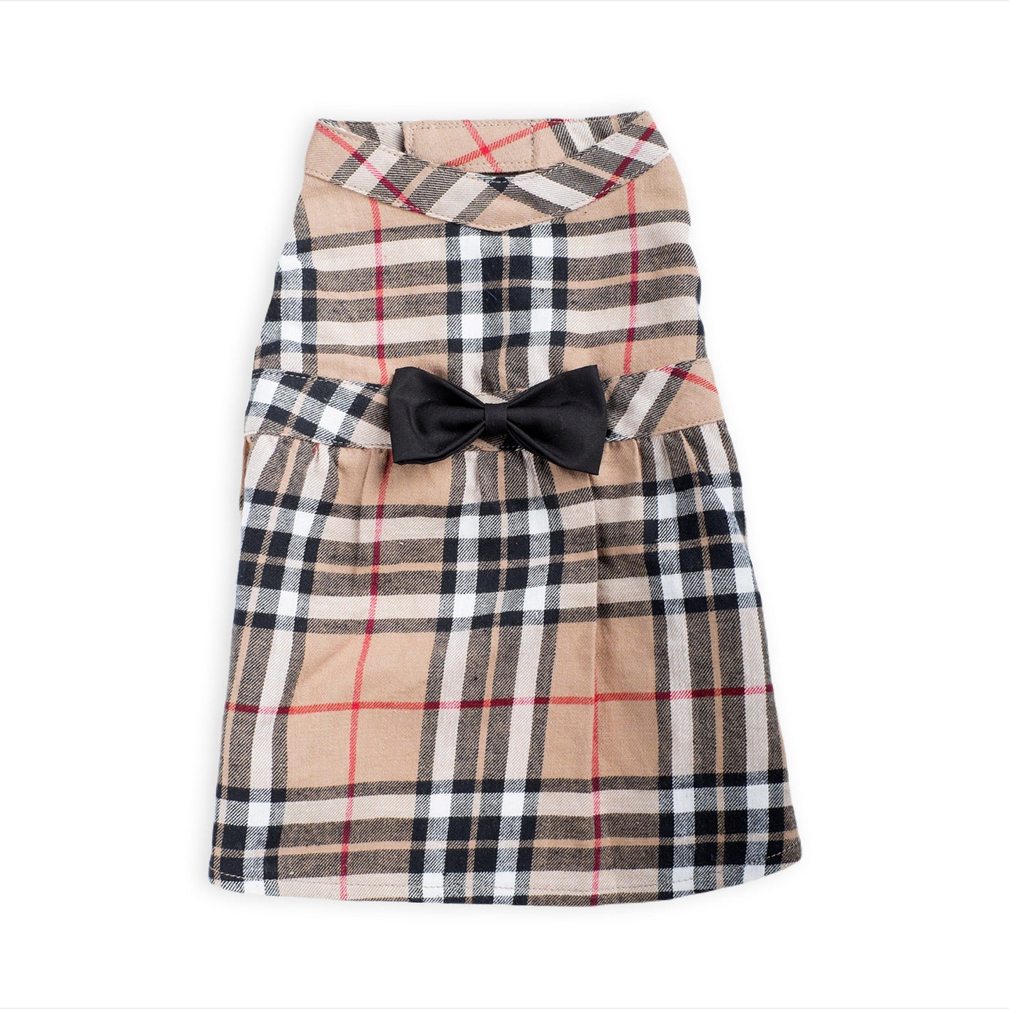 The Worthy Dog Vestido A Cuadros Tonos Marrones Para Perros