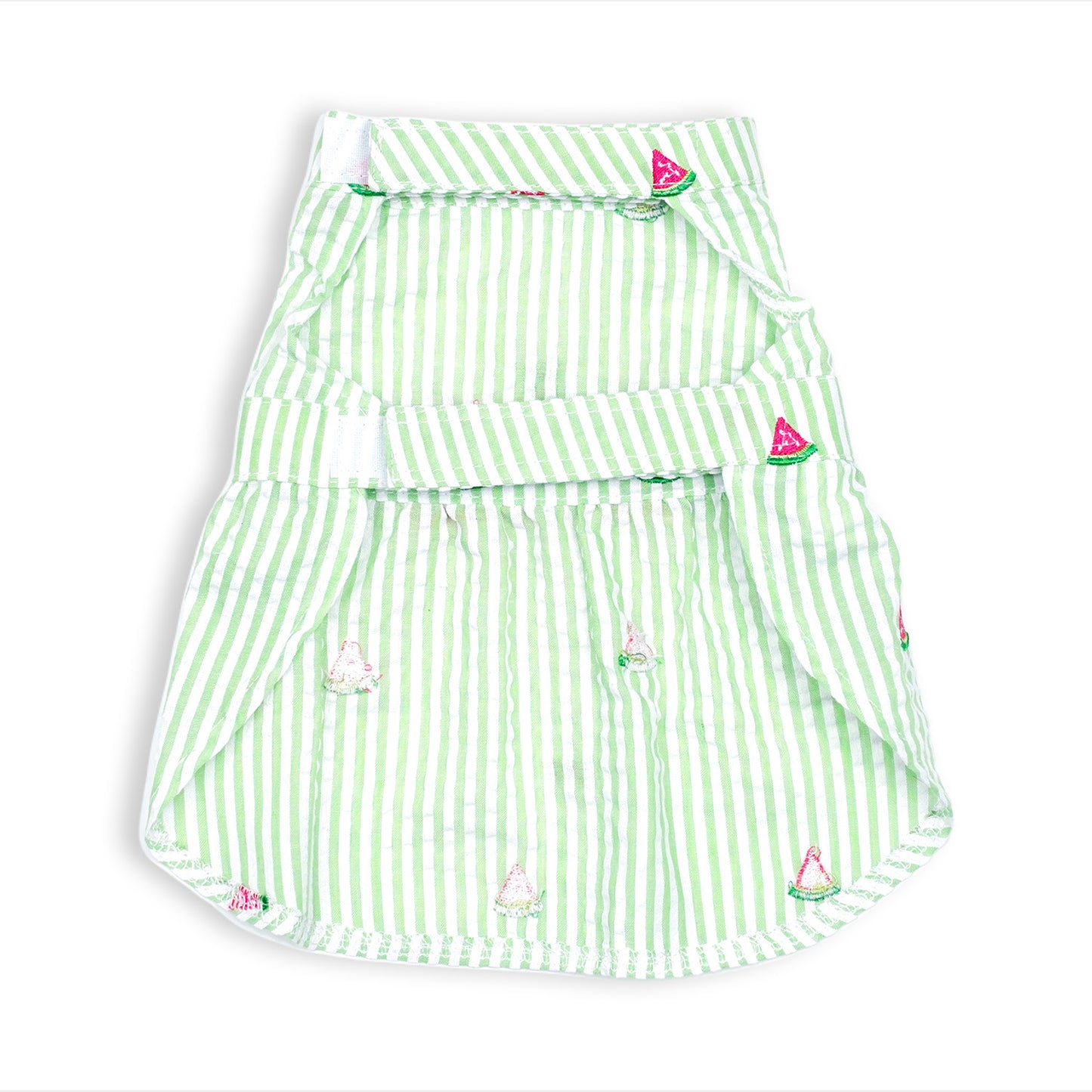 The Worthy Dog Vestido A Rayas Verde Sandia Para Perros