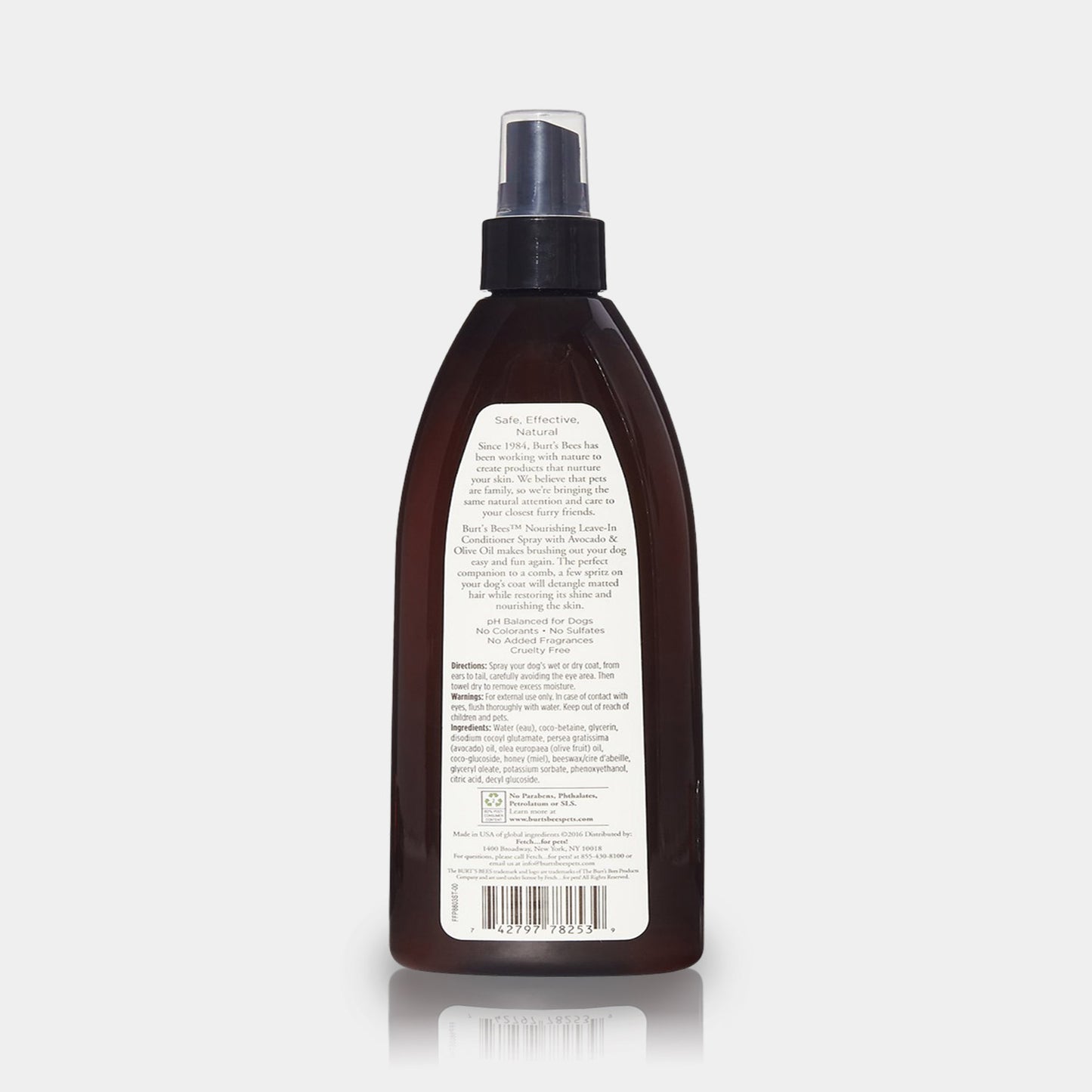 Burts Bees Acondicionador Care Plus Nutritivo en Spray Con Aguacate Y Aceite De Oliva Para Perro