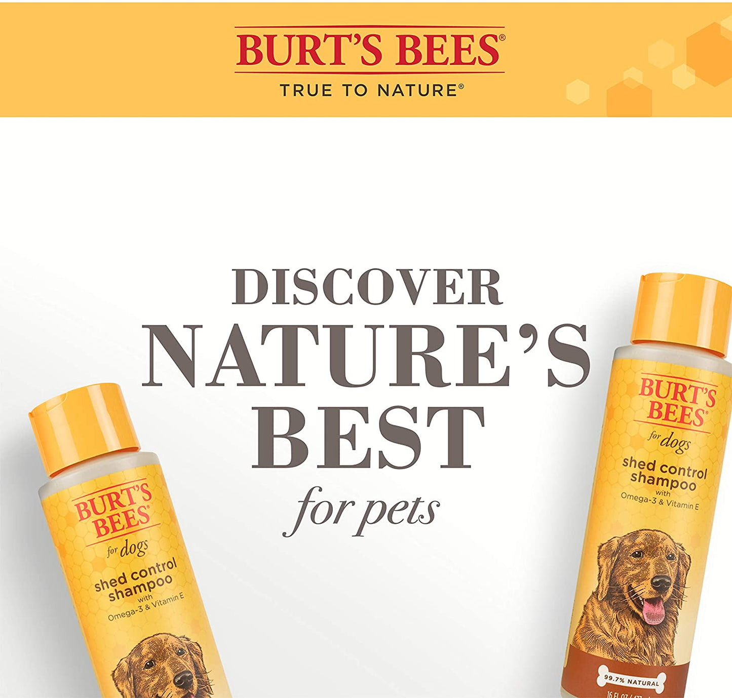 Burts Bees Shampoo Control De Caida Con Omega 3 y Vitamina E Para Perro