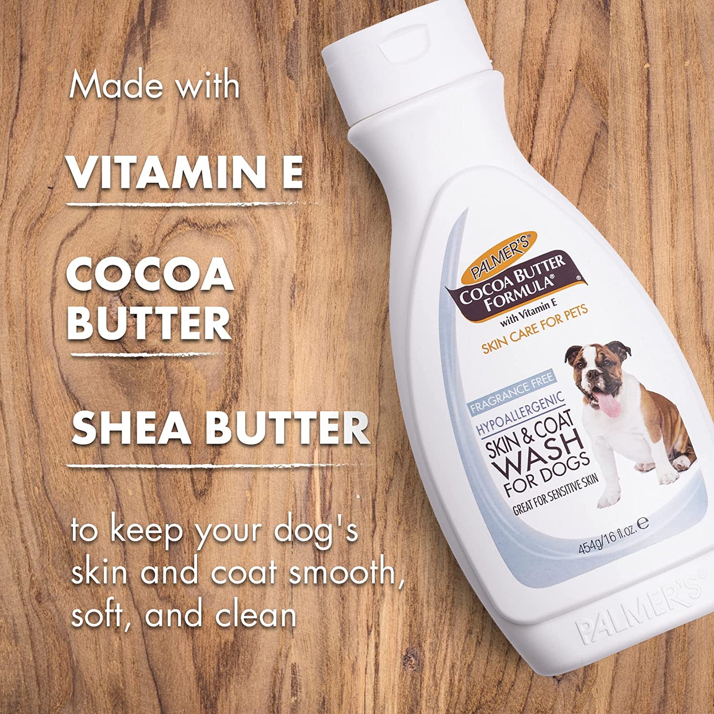 Palmers For Pets Lavado Hipoalergenico Para Piel y Pelo Con Manteca De Cacao Para Perro
