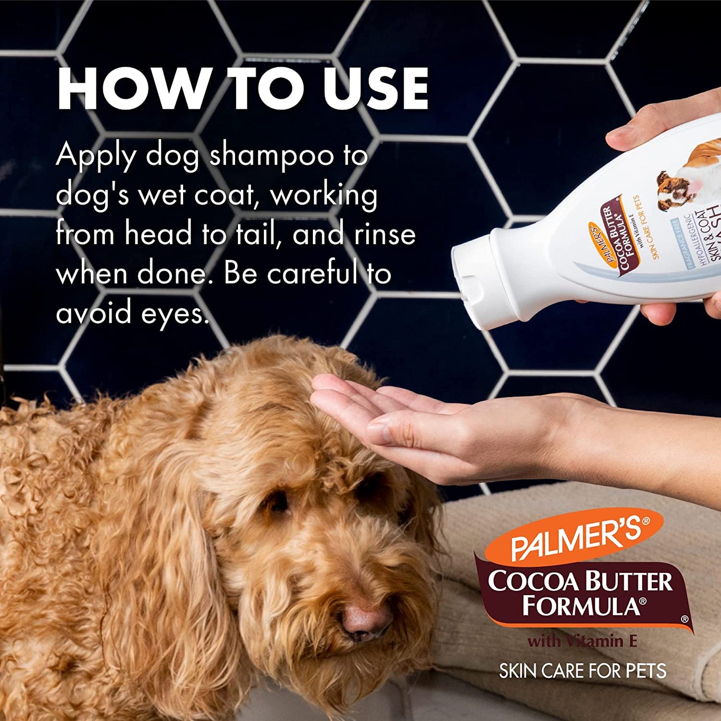 Palmers For Pets Lavado Hipoalergenico Para Piel y Pelo Con Manteca De Cacao Para Perro