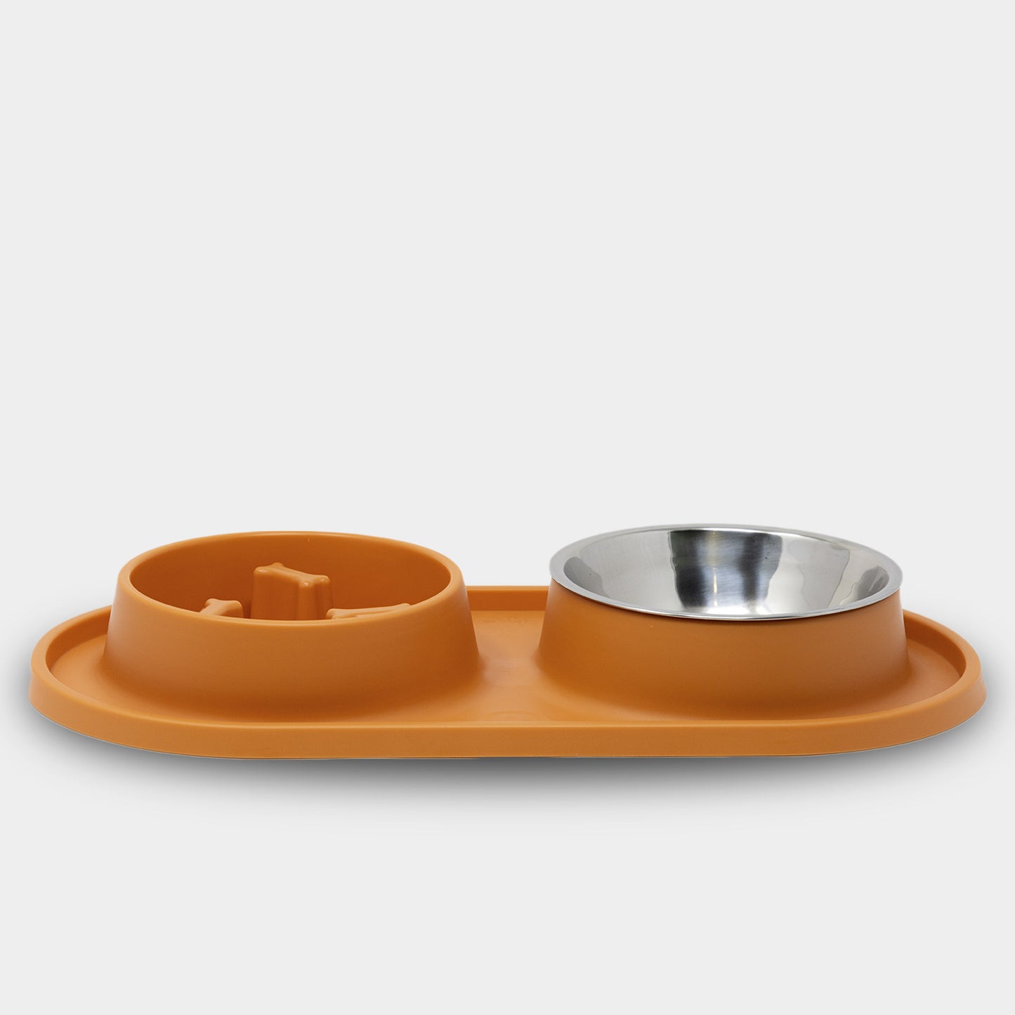 Vida De Perro Plato Doble De Acero Inoxidable