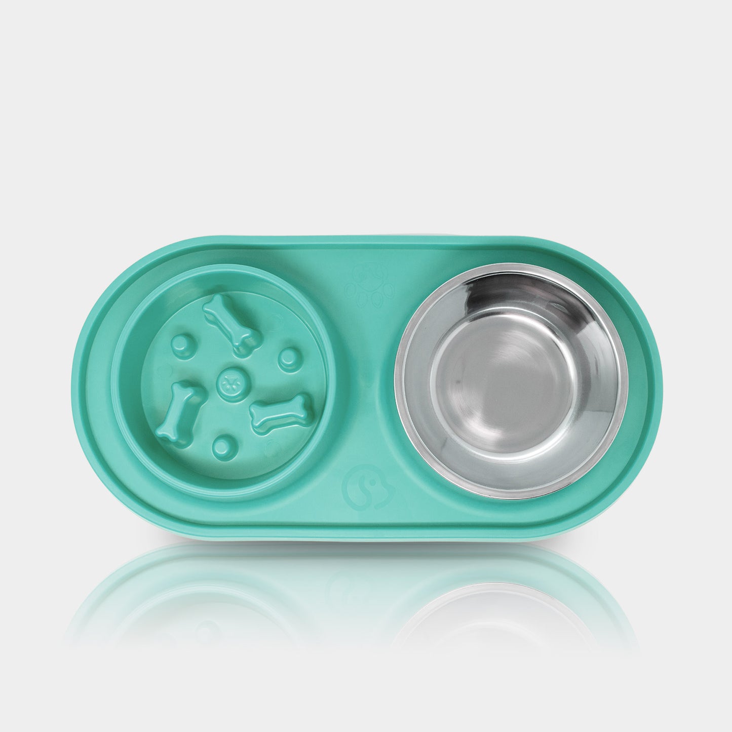 Vida De Perro Plato Doble De Acero Inoxidable
