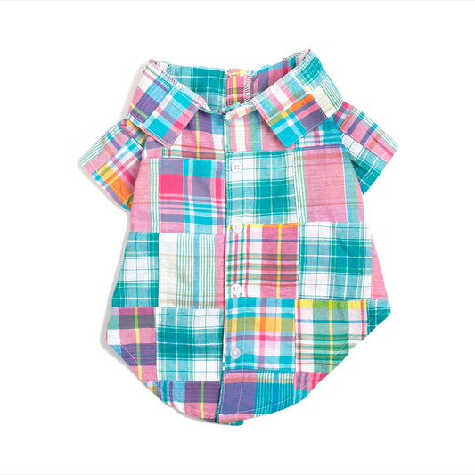 The Worthy Dog Camisa Con Parches Multicolor Para Perros