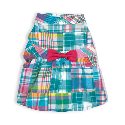 The Worthy Dog Vestido Con Parches Multicolor Para Perros