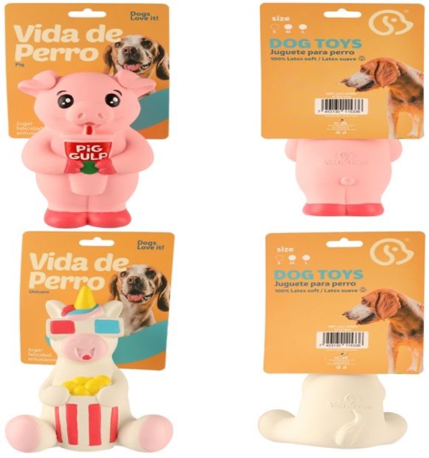 Juguetes de látex Cerdito e unicornio