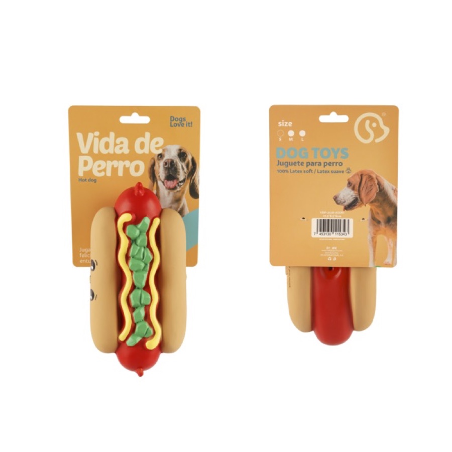 Juguetes de látex Pizza y hot dog