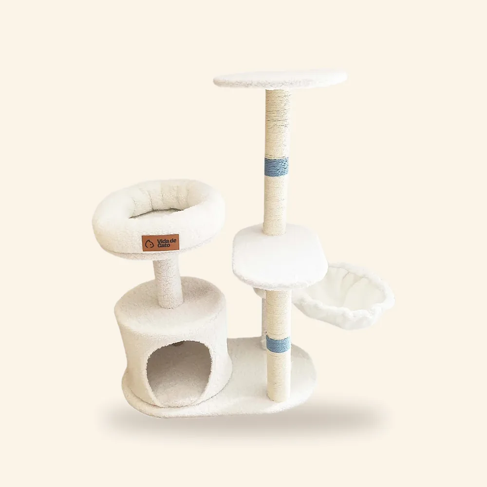 Árbol para gato blanco, 80 cm o 68 cm de alto