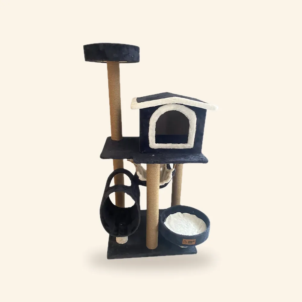 Árbol para gato azul, 130 cm de alto