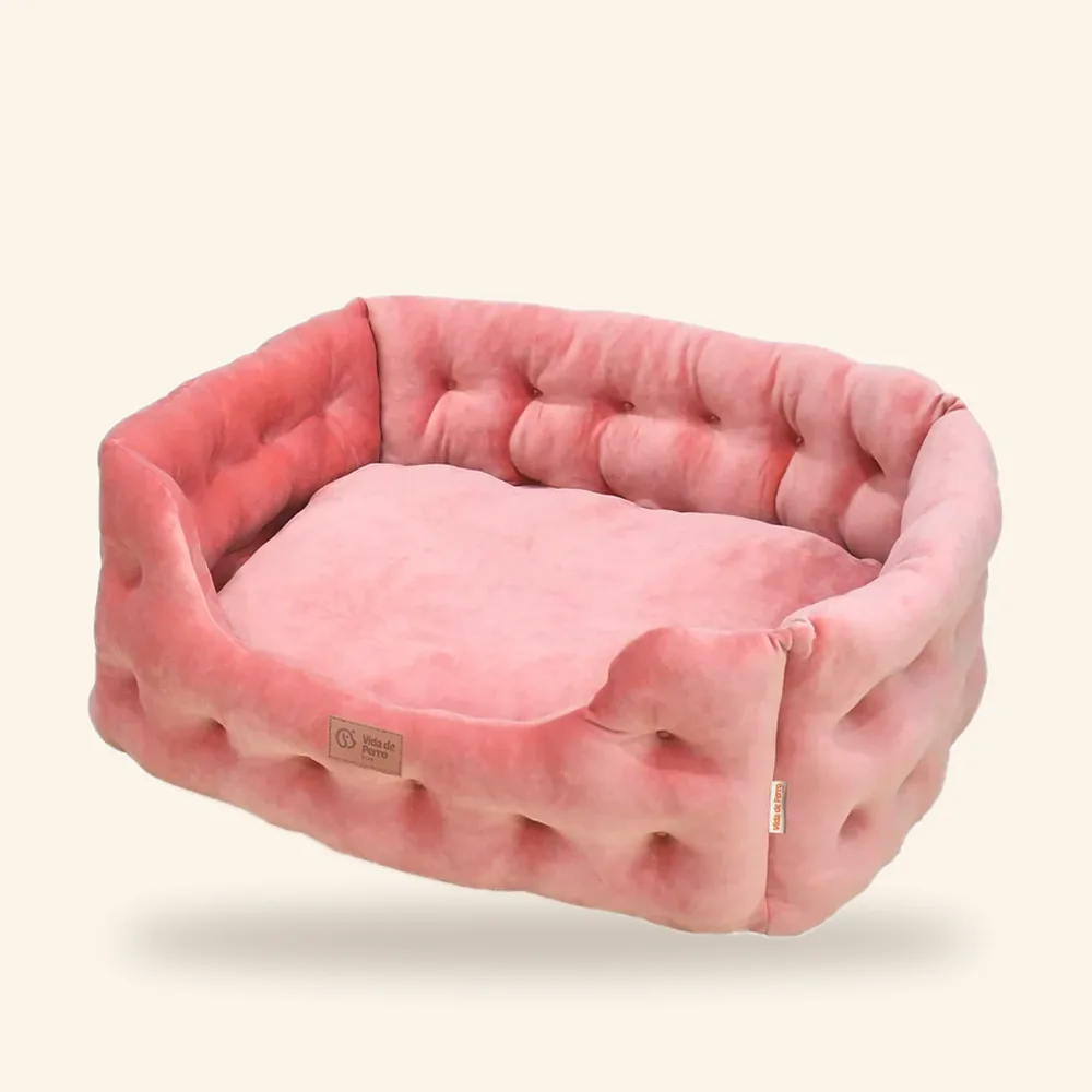 Cama de peluche corto para perro, tallas S, M y L