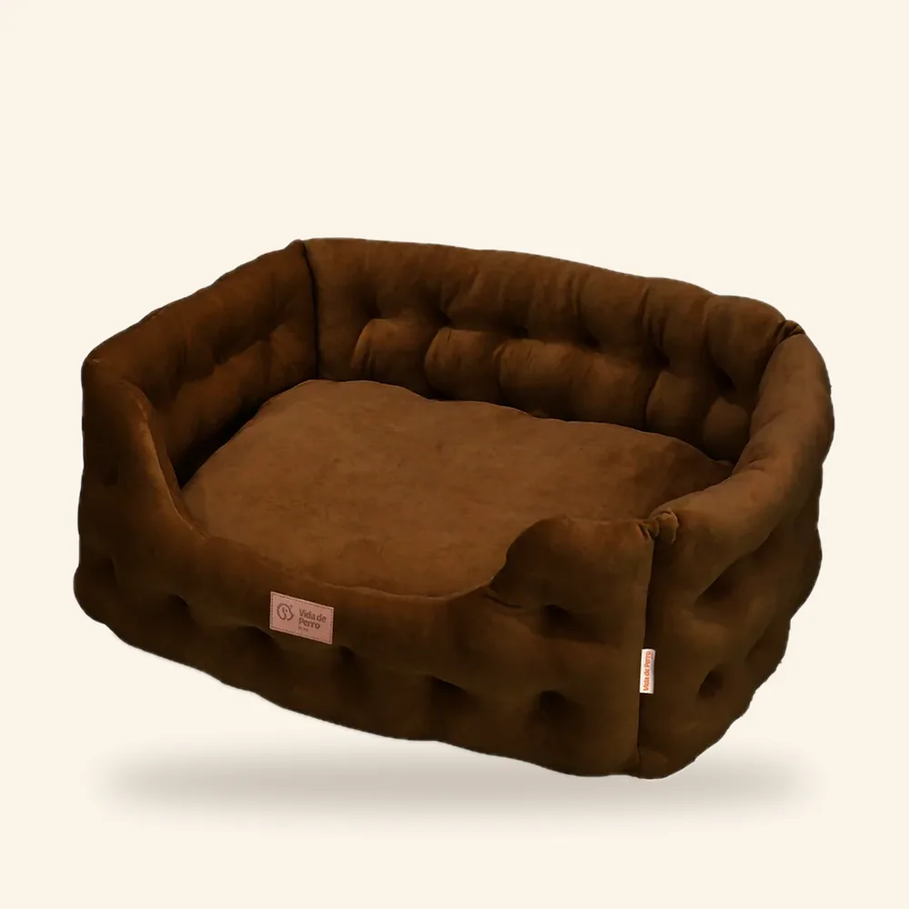 Cama de peluche corto para perro, tallas S, M y L