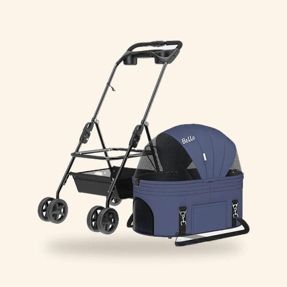 Coche para mascotas · Azul marino, Rosado
