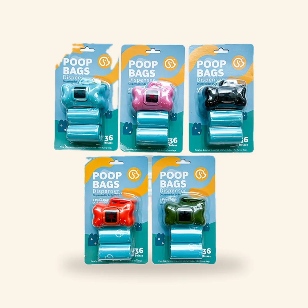 Dispensador de bolsas para perro, colores surtidos