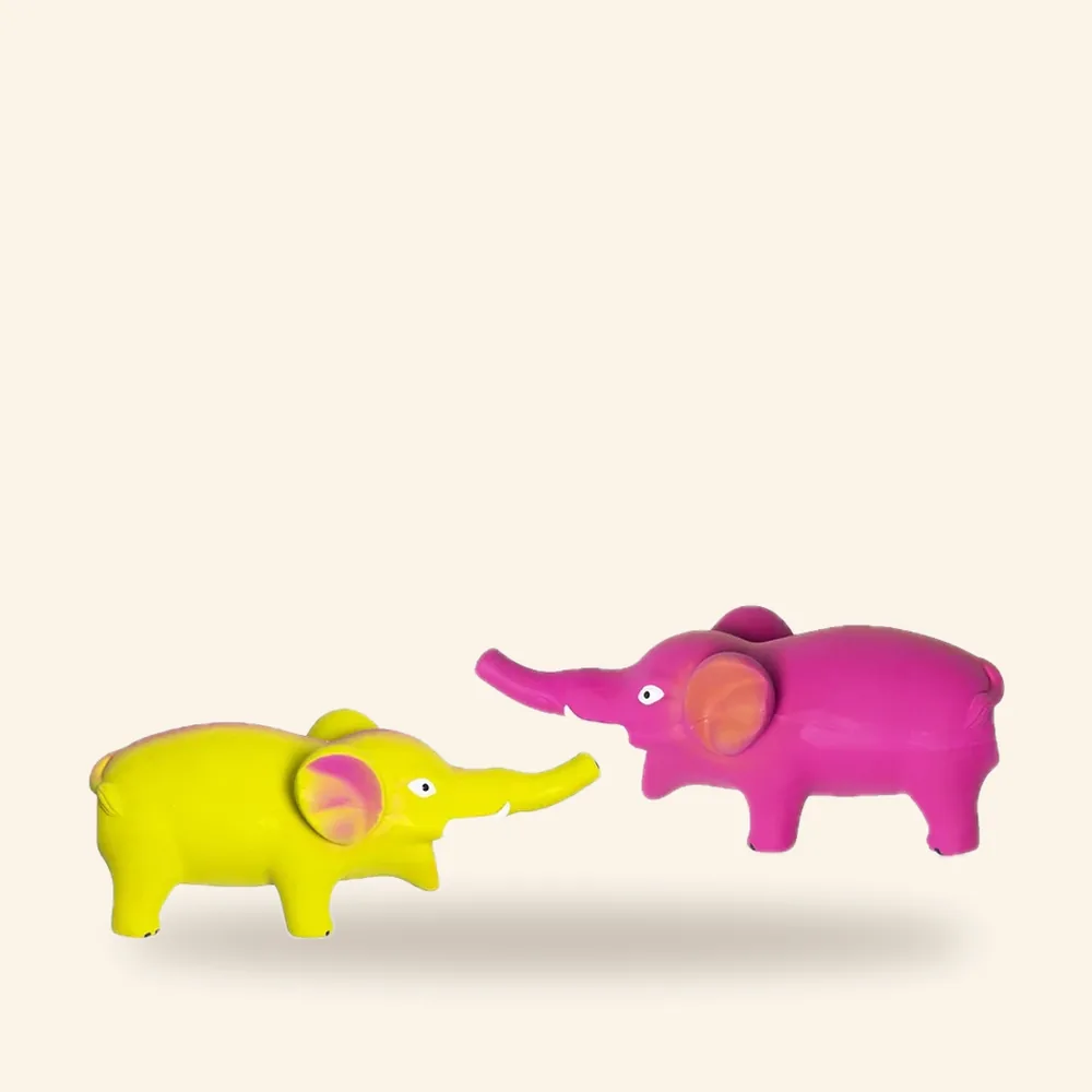 Juguete de látex para perro: elefante de colores
