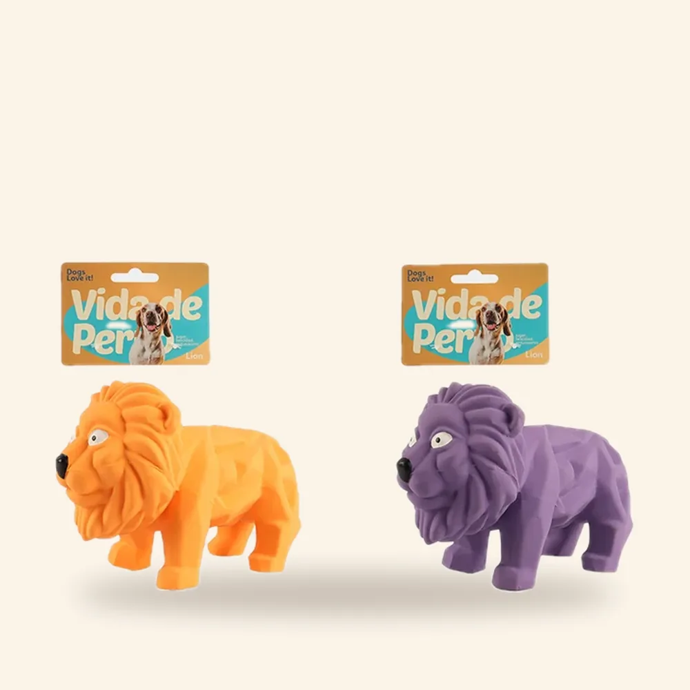 Juguete de látex para perro, león grande