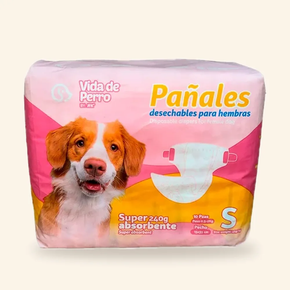 Pañales desechables para perra, 10 unidades