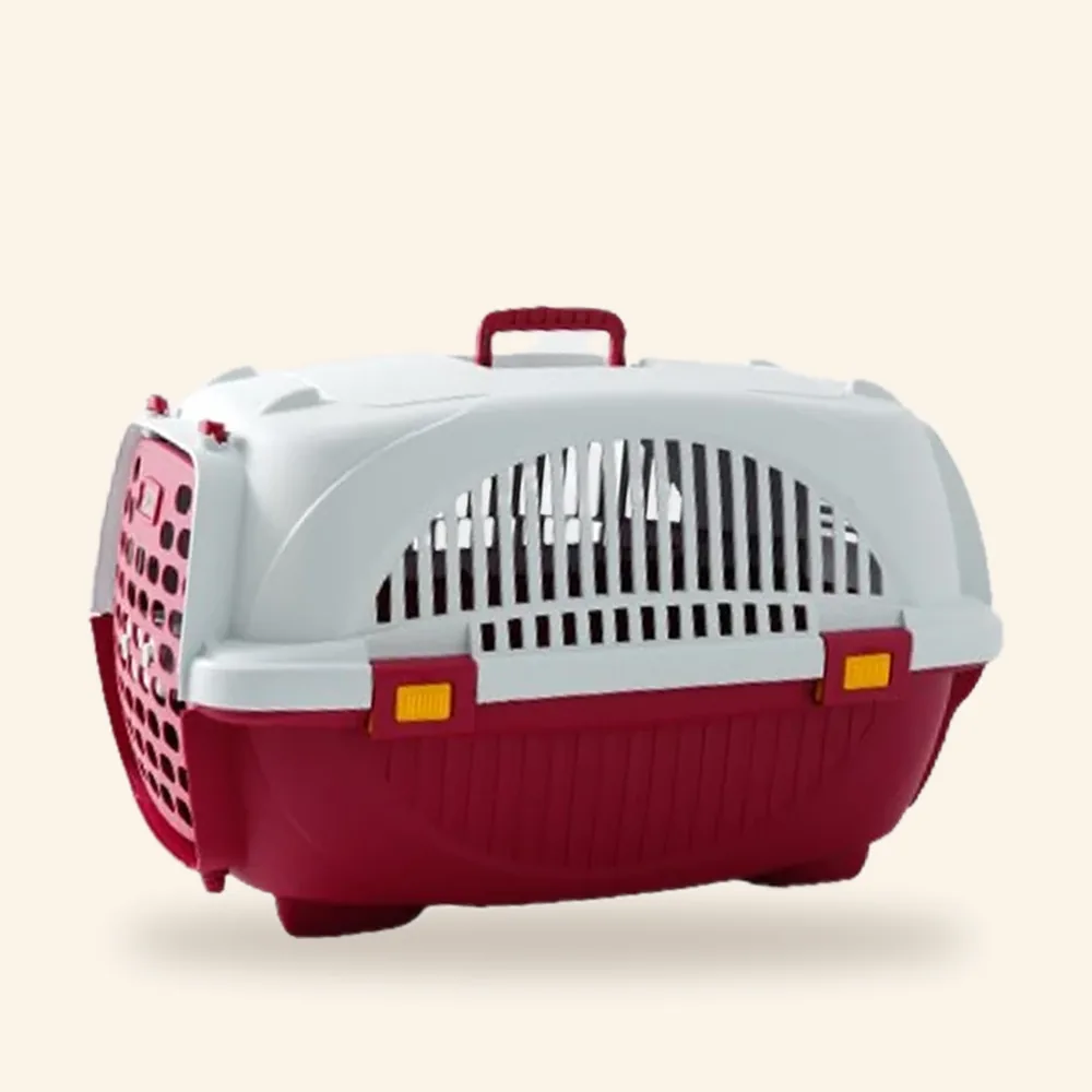 Transportador plástico para perro o gato