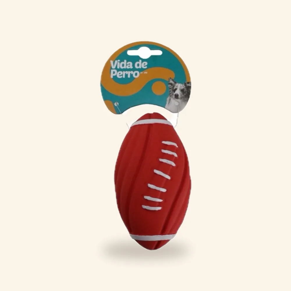 Balón de fútbol americano de látex para perro