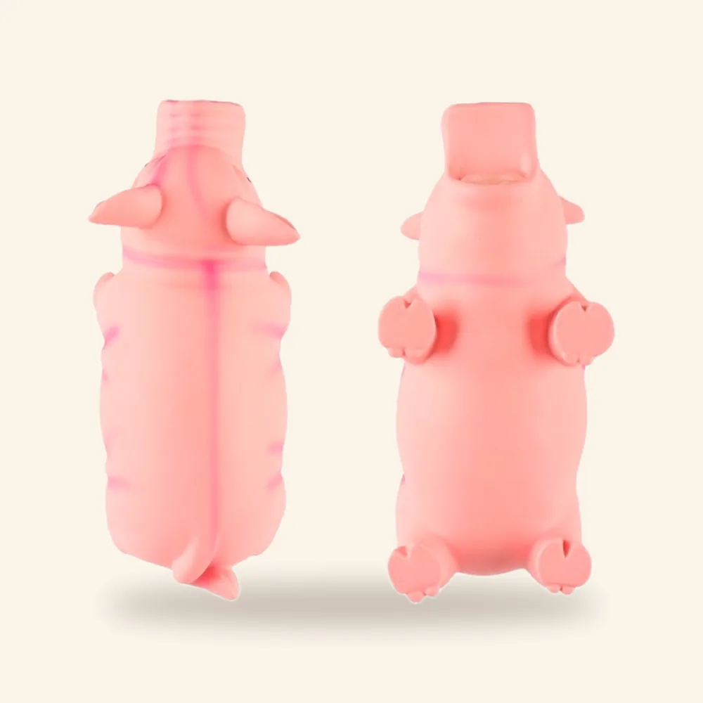 Cerdito de látex grande para perro