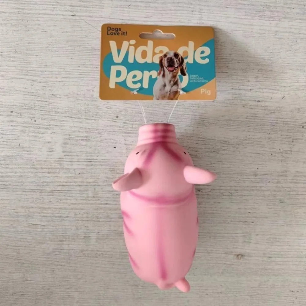 Cerdito de látex para perro, talla S