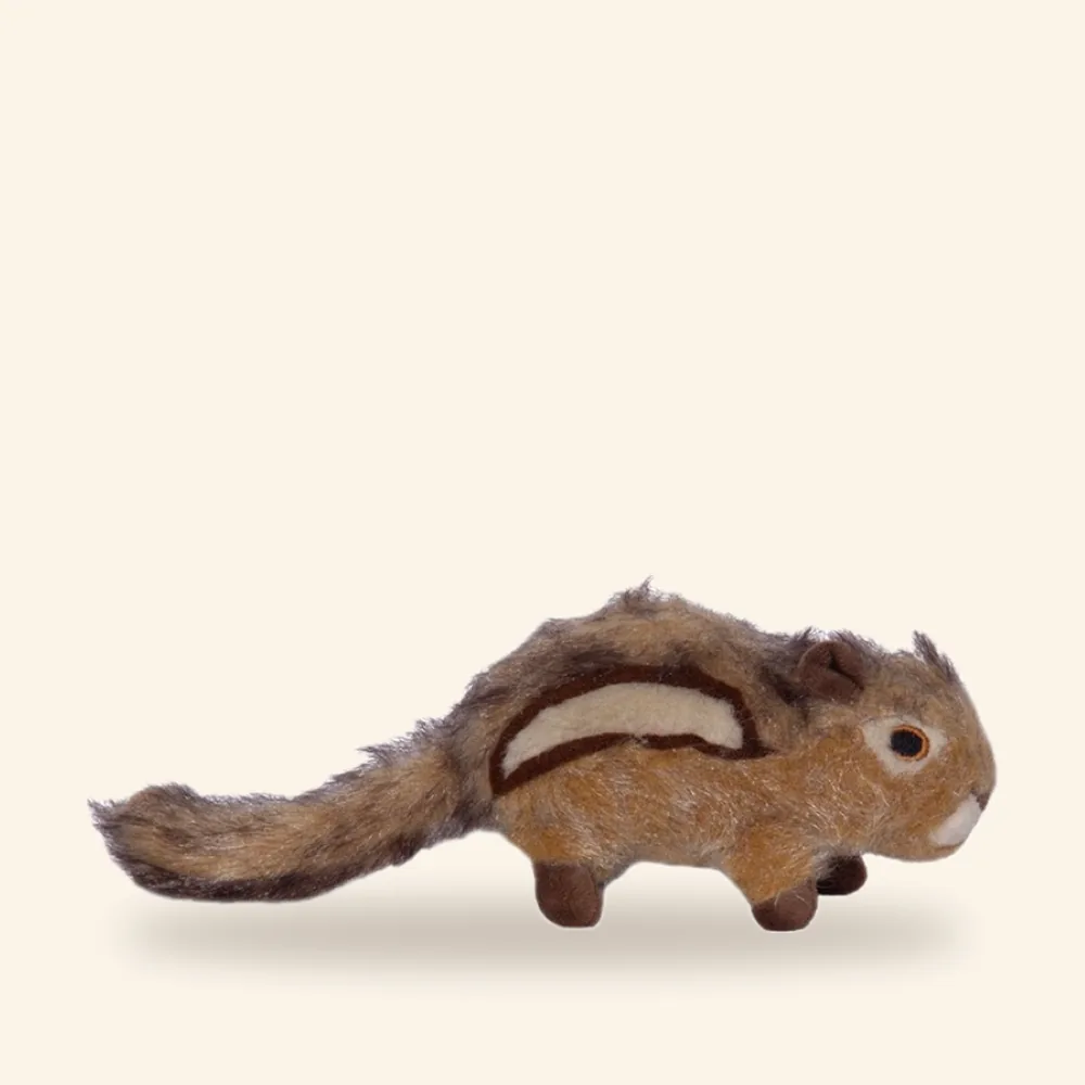 Peluche realista para perro, marrón, tallas S y M
