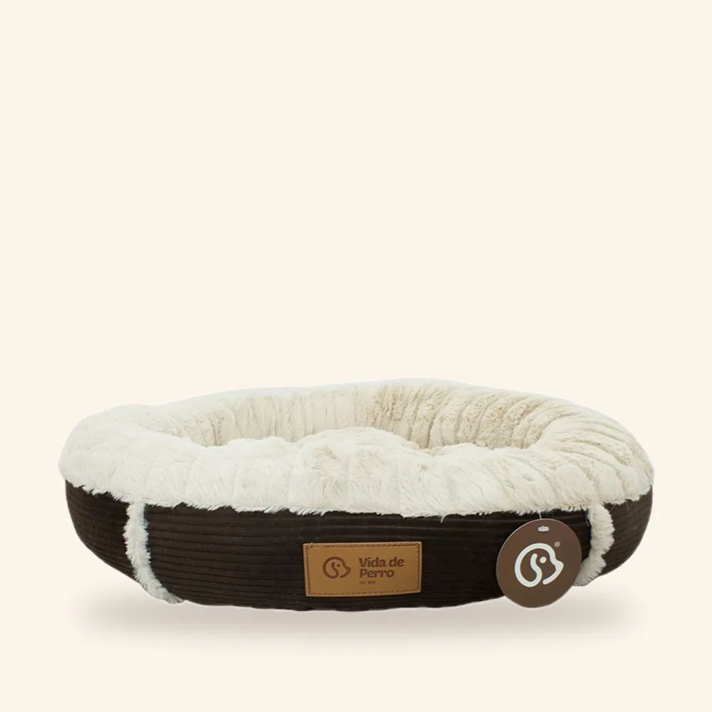 Cama redonda lavable para perro, tallas S y M
