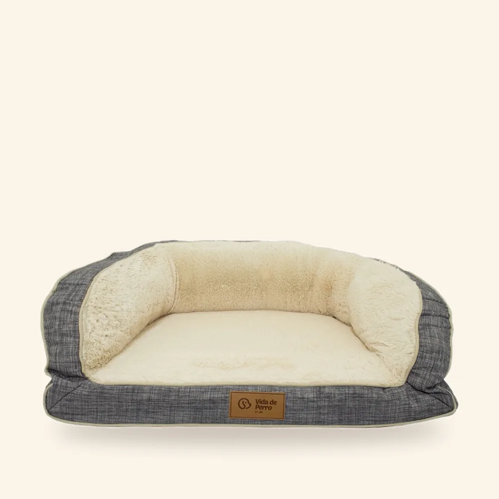 Cama con bordes lavable para perro, tallas M y L
