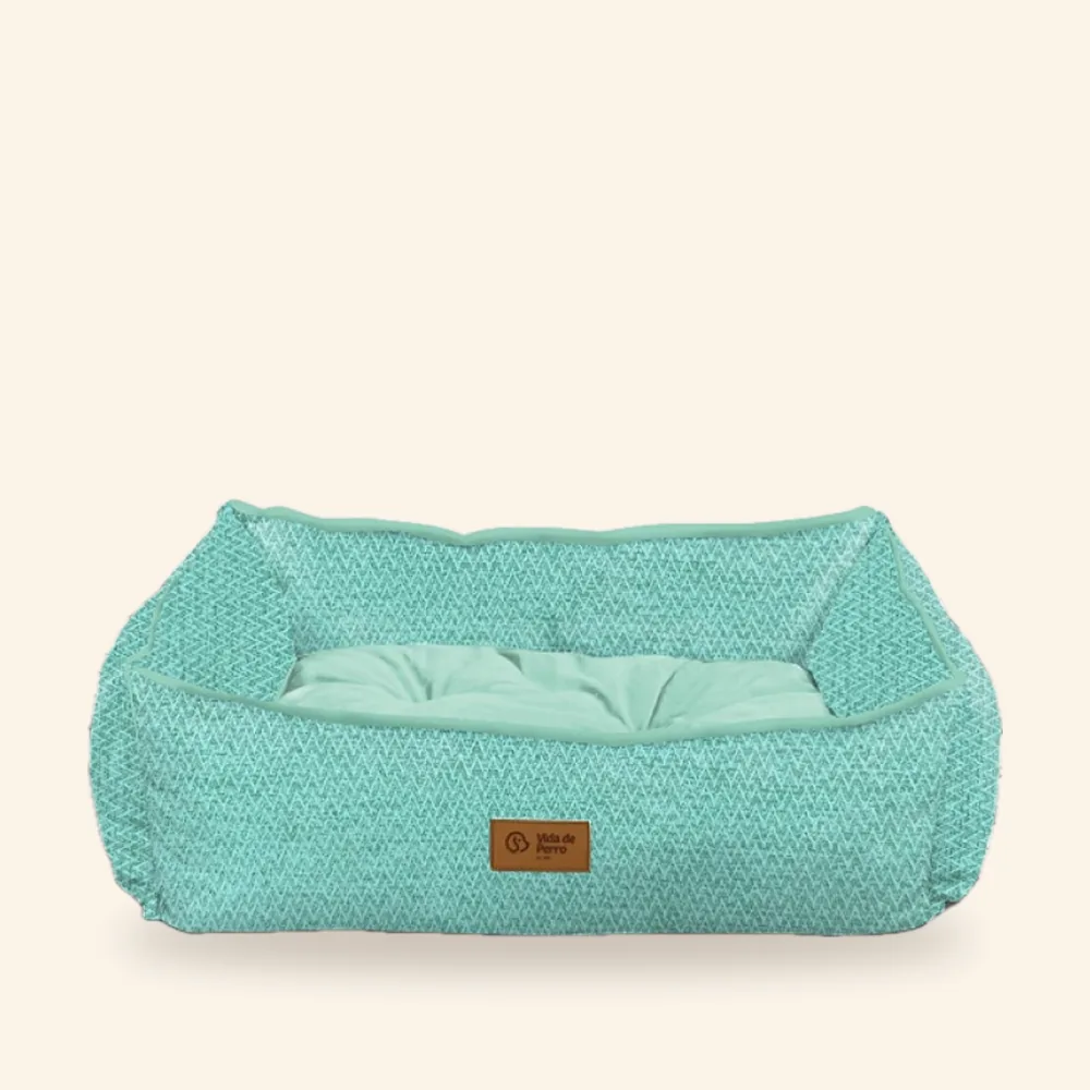 Cama para perro turquesa, tallas S, M y L