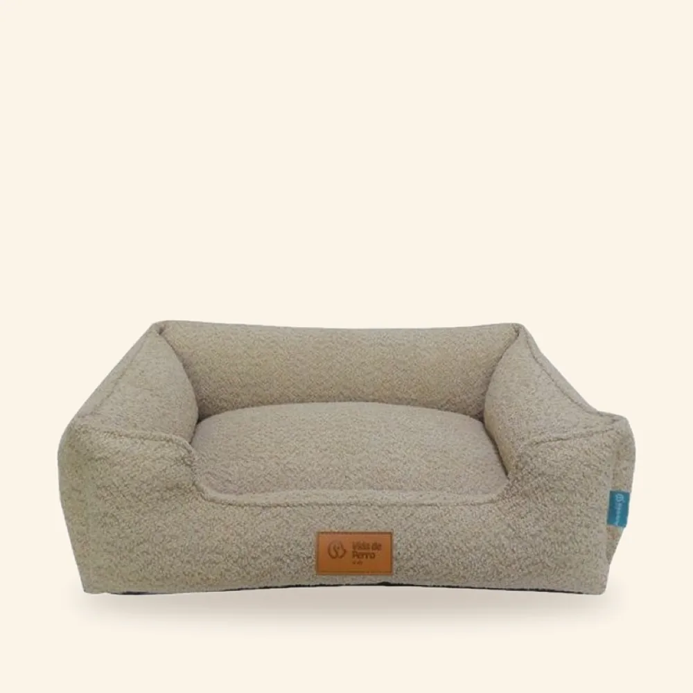 Cama con bordes acolchados para perro