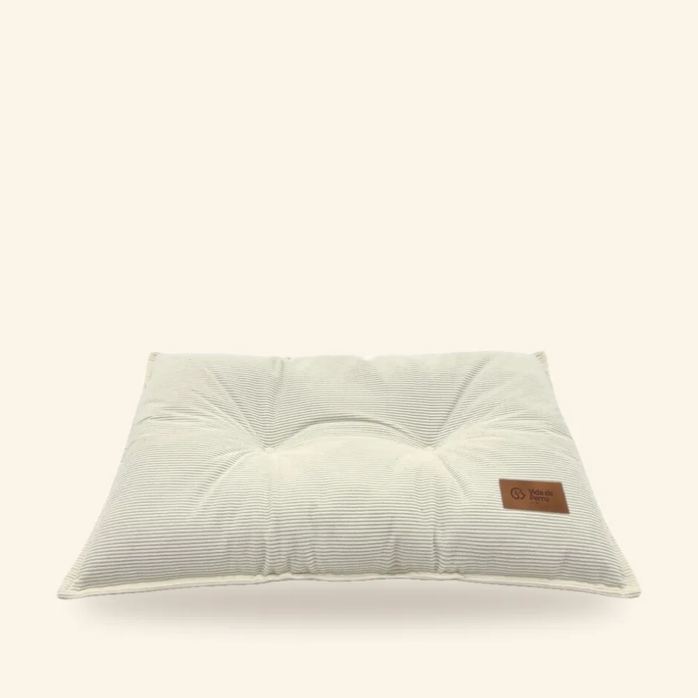 Colchoneta rectangular de pana para perro