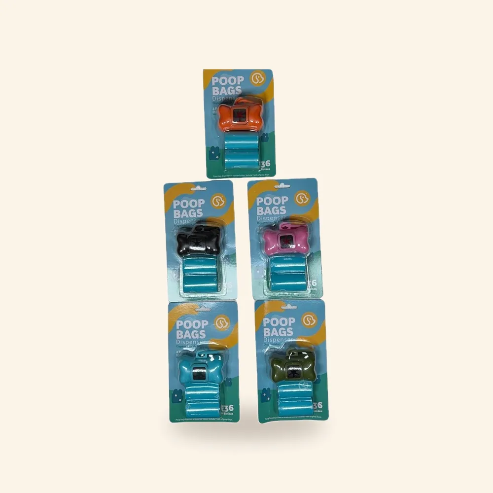 Dispensador de bolsas para perro, colores surtidos