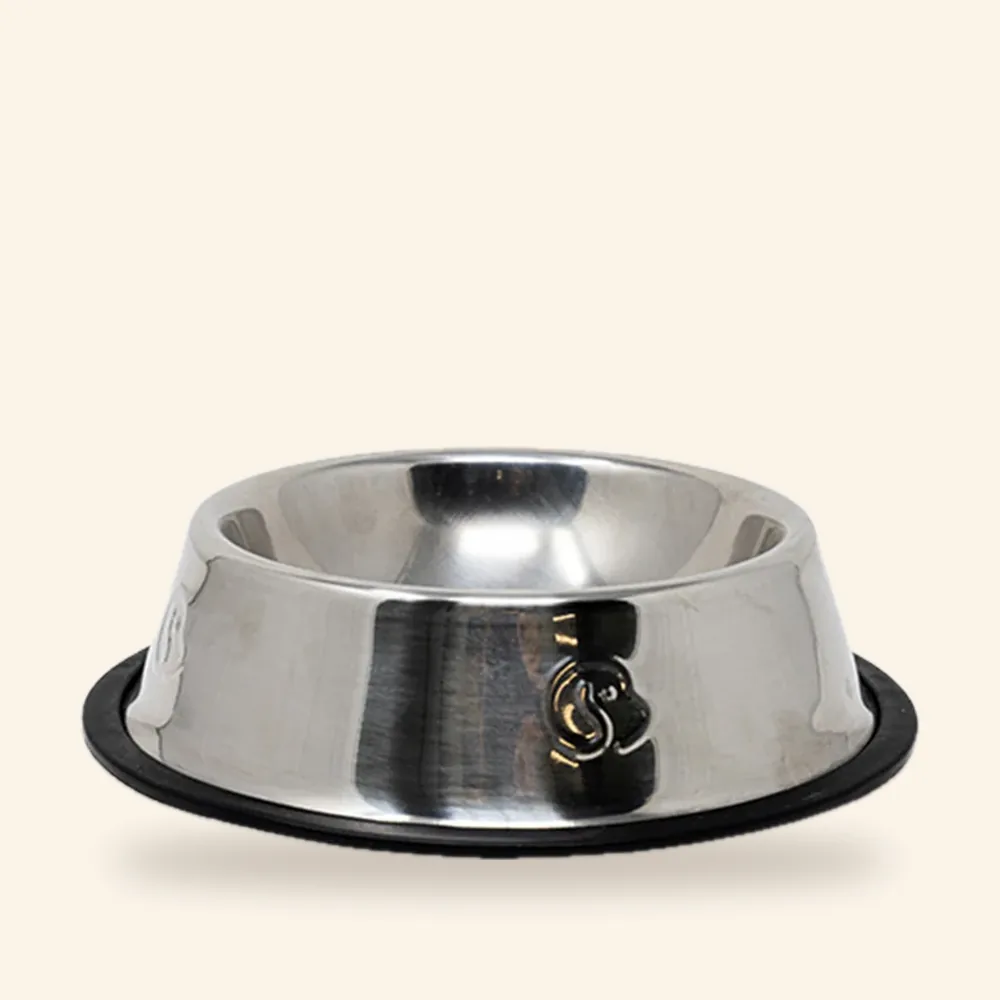 Plato de acero inoxidable para perro, de 15 a 33 cm