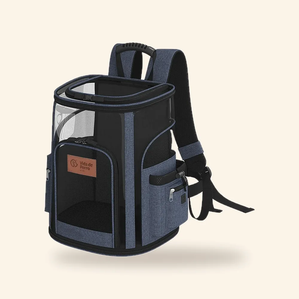Mochila transportadora transparente para mascotas